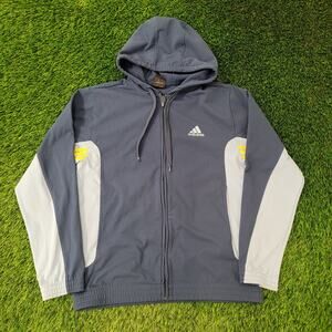 Adidas Active-360 Zip Hoodie Medium 22x27 Blue White